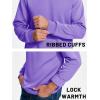 imageTACVASEN Mens Long Sleeve Crewneck Sweatshirt Winter and Fall Casual Warm Sweatshirt Fleece Lined PulloverLight Purple
