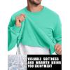 imageTACVASEN Mens Long Sleeve Crewneck Sweatshirt Winter and Fall Casual Warm Sweatshirt Fleece Lined PulloverMint Green