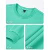 imageTACVASEN Mens Long Sleeve Crewneck Sweatshirt Winter and Fall Casual Warm Sweatshirt Fleece Lined PulloverMint Green