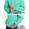 imageTACVASEN Mens Long Sleeve Crewneck Sweatshirt Winter and Fall Casual Warm Sweatshirt Fleece Lined PulloverMint Green
