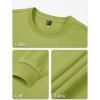imageTACVASEN Mens Long Sleeve Crewneck Sweatshirt Winter and Fall Casual Warm Sweatshirt Fleece Lined PulloverOlive Green