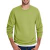 imageTACVASEN Mens Long Sleeve Crewneck Sweatshirt Winter and Fall Casual Warm Sweatshirt Fleece Lined PulloverOlive Green