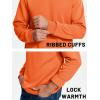 imageTACVASEN Mens Long Sleeve Crewneck Sweatshirt Winter and Fall Casual Warm Sweatshirt Fleece Lined PulloverOrange