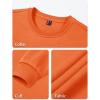 imageTACVASEN Mens Long Sleeve Crewneck Sweatshirt Winter and Fall Casual Warm Sweatshirt Fleece Lined PulloverOrange