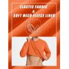 imageTACVASEN Mens Long Sleeve Crewneck Sweatshirt Winter and Fall Casual Warm Sweatshirt Fleece Lined PulloverOrange