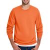 imageTACVASEN Mens Long Sleeve Crewneck Sweatshirt Winter and Fall Casual Warm Sweatshirt Fleece Lined PulloverOrange
