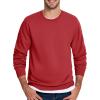 imageTACVASEN Mens Long Sleeve Crewneck Sweatshirt Winter and Fall Casual Warm Sweatshirt Fleece Lined PulloverOrange Red