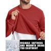 imageTACVASEN Mens Long Sleeve Crewneck Sweatshirt Winter and Fall Casual Warm Sweatshirt Fleece Lined PulloverOrange Red