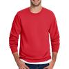imageTACVASEN Mens Long Sleeve Crewneck Sweatshirt Winter and Fall Casual Warm Sweatshirt Fleece Lined PulloverTomato Red