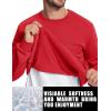imageTACVASEN Mens Long Sleeve Crewneck Sweatshirt Winter and Fall Casual Warm Sweatshirt Fleece Lined PulloverTomato Red