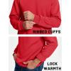 imageTACVASEN Mens Long Sleeve Crewneck Sweatshirt Winter and Fall Casual Warm Sweatshirt Fleece Lined PulloverTomato Red