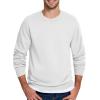 imageTACVASEN Mens Long Sleeve Crewneck Sweatshirt Winter and Fall Casual Warm Sweatshirt Fleece Lined PulloverWhite