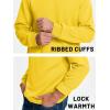 imageTACVASEN Mens Long Sleeve Crewneck Sweatshirt Winter and Fall Casual Warm Sweatshirt Fleece Lined PulloverYellow