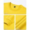 imageTACVASEN Mens Long Sleeve Crewneck Sweatshirt Winter and Fall Casual Warm Sweatshirt Fleece Lined PulloverYellow