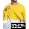 imageTACVASEN Mens Long Sleeve Crewneck Sweatshirt Winter and Fall Casual Warm Sweatshirt Fleece Lined PulloverYellow