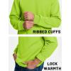 imageTACVASEN Mens Long Sleeve Crewneck Sweatshirt Winter and Fall Casual Warm Sweatshirt Fleece Lined PulloverYellow Green