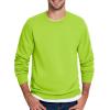 imageTACVASEN Mens Long Sleeve Crewneck Sweatshirt Winter and Fall Casual Warm Sweatshirt Fleece Lined PulloverYellow Green
