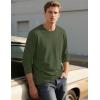 imageTACVASEN Mens Long Sleeve Tee Shirts Cotton Lightweight Casual Pocket Crew Neck Work T Shirts for All Season05armygreen
