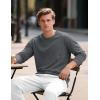 imageTACVASEN Mens Long Sleeve Tee Shirts Cotton Lightweight Casual Pocket Crew Neck Work T Shirts for All Season06dark Gray