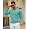 imageTACVASEN Mens Long Sleeve Tee Shirts Cotton Lightweight Casual Pocket Crew Neck Work T Shirts for All Season09graygreen