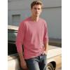 imageTACVASEN Mens Long Sleeve Tee Shirts Cotton Lightweight Casual Pocket Crew Neck Work T Shirts for All Season10graypink