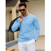 imageTACVASEN Mens Long Sleeve Tee Shirts Cotton Lightweight Casual Pocket Crew Neck Work T Shirts for All Season11waterfall Blue