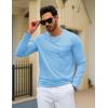 imageTACVASEN Mens Long Sleeve Tee Shirts Cotton Lightweight Casual Pocket Crew Neck Work T Shirts for All Season11waterfall Blue