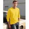 imageTACVASEN Mens Long Sleeve Tee Shirts Cotton Lightweight Casual Pocket Crew Neck Work T Shirts for All Season12yellow