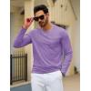 imageTACVASEN Mens Long Sleeve Tee Shirts Cotton Lightweight Casual Pocket Crew Neck Work T Shirts for All Season13light Purple