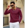 imageTACVASEN Mens Long Sleeve Tee Shirts Cotton Lightweight Casual Pocket Crew Neck Work T Shirts for All Season14winered