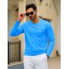imageTACVASEN Mens Long Sleeve Tee Shirts Cotton Lightweight Casual Pocket Crew Neck Work T Shirts for All Season17azure