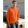 imageTACVASEN Mens Long Sleeve Tee Shirts Cotton Lightweight Casual Pocket Crew Neck Work T Shirts for All Season19orange
