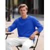 imageTACVASEN Mens Long Sleeve Tee Shirts Cotton Lightweight Casual Pocket Crew Neck Work T Shirts for All Season20colorblue