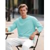 imageTACVASEN Mens Long Sleeve Tee Shirts Cotton Lightweight Casual Pocket Crew Neck Work T Shirts for All Season21light Lake Blue