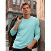 imageTACVASEN Mens Long Sleeve Tee Shirts Cotton Lightweight Casual Pocket Crew Neck Work T Shirts for All Season21light Lake Blue
