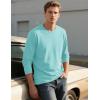 imageTACVASEN Mens Long Sleeve Tee Shirts Cotton Lightweight Casual Pocket Crew Neck Work T Shirts for All Season21light Lake Blue