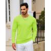 imageTACVASEN Mens Long Sleeve Tee Shirts Cotton Lightweight Casual Pocket Crew Neck Work T Shirts for All Season23fluorescent Green