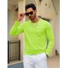 imageTACVASEN Mens Long Sleeve Tee Shirts Cotton Lightweight Casual Pocket Crew Neck Work T Shirts for All Season23fluorescent Green