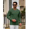 imageTACVASEN Mens Long Sleeve Tee Shirts Cotton Lightweight Casual Pocket Crew Neck Work T Shirts for All Season25dark Green Gray