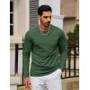 imageTACVASEN Mens Long Sleeve Tee Shirts Cotton Lightweight Casual Pocket Crew Neck Work T Shirts for All Season25dark Green Gray
