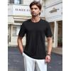 imageTACVASEN Mens Pocket TShirts UPF 50 Short Sleeve Tshirts Mositure Wicking Lightweight Casual Shirt Summer Cooling Tee01 Black