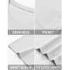 imageTACVASEN Mens Pocket TShirts UPF 50 Short Sleeve Tshirts Mositure Wicking Lightweight Casual Shirt Summer Cooling Tee02 White