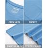 imageTACVASEN Mens Pocket TShirts UPF 50 Short Sleeve Tshirts Mositure Wicking Lightweight Casual Shirt Summer Cooling Tee04 Sky Blue