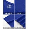 imageTACVASEN Mens Pocket TShirts UPF 50 Short Sleeve Tshirts Mositure Wicking Lightweight Casual Shirt Summer Cooling TeeColor Blue
