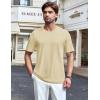 imageTACVASEN Mens Pocket TShirts UPF 50 Short Sleeve Tshirts Mositure Wicking Lightweight Casual Shirt Summer Cooling TeeLight Apricot