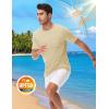 imageTACVASEN Mens Pocket TShirts UPF 50 Short Sleeve Tshirts Mositure Wicking Lightweight Casual Shirt Summer Cooling TeeLight Apricot