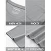 imageTACVASEN Mens Pocket TShirts UPF 50 Short Sleeve Tshirts Mositure Wicking Lightweight Casual Shirt Summer Cooling TeeLight Grey