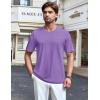 imageTACVASEN Mens Pocket TShirts UPF 50 Short Sleeve Tshirts Mositure Wicking Lightweight Casual Shirt Summer Cooling TeeLight Purple