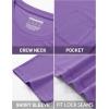 imageTACVASEN Mens Pocket TShirts UPF 50 Short Sleeve Tshirts Mositure Wicking Lightweight Casual Shirt Summer Cooling TeeLight Purple