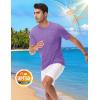 imageTACVASEN Mens Pocket TShirts UPF 50 Short Sleeve Tshirts Mositure Wicking Lightweight Casual Shirt Summer Cooling TeeLight Purple